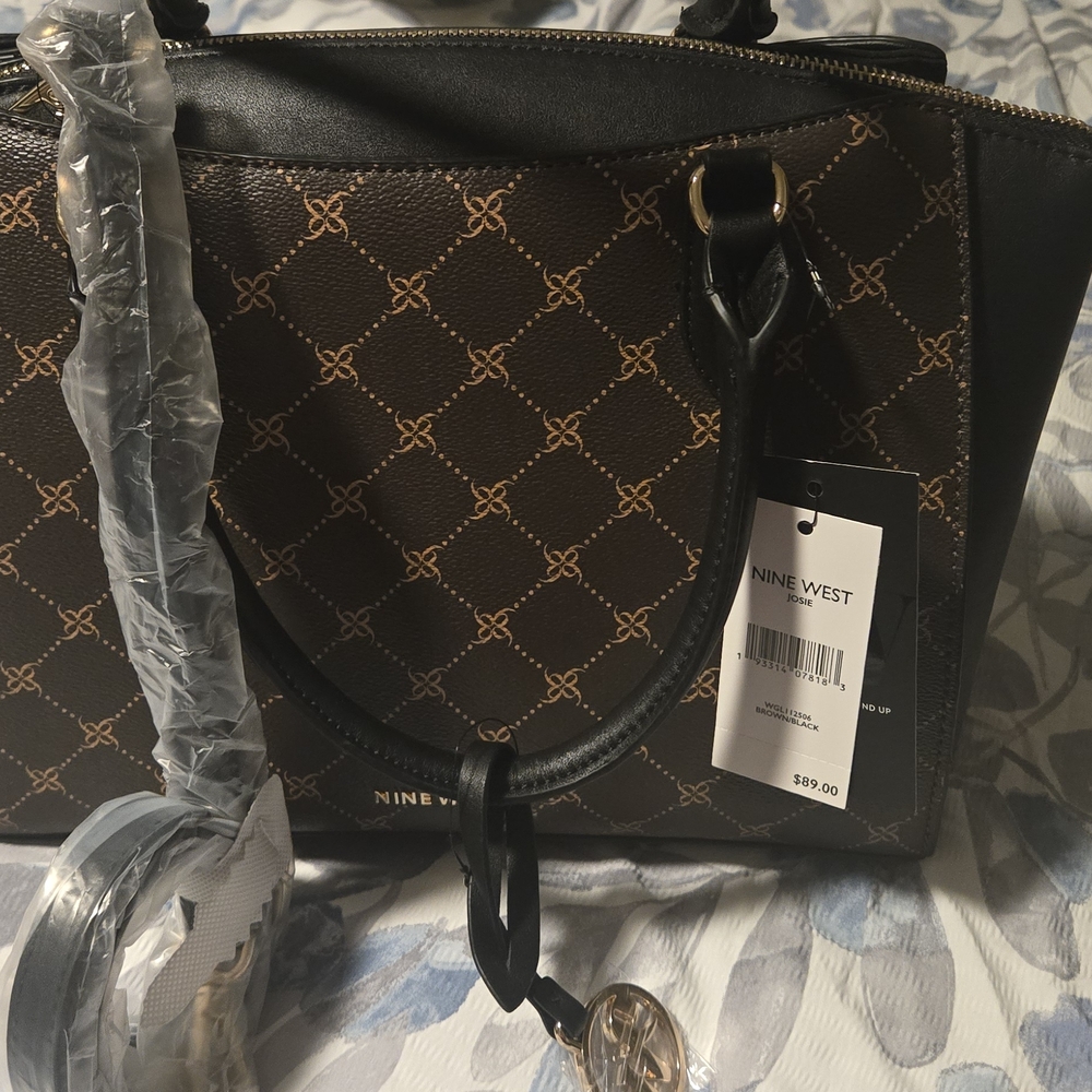 NWT Nine West Brown and Black Women's Bag